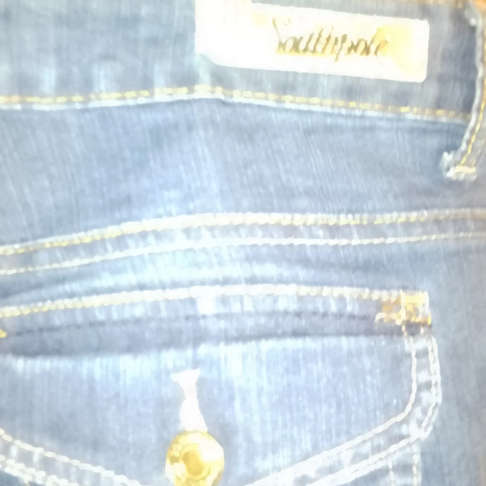 South Pole Y2K  Blue Skinny Jeans with‎ Embellished Logo